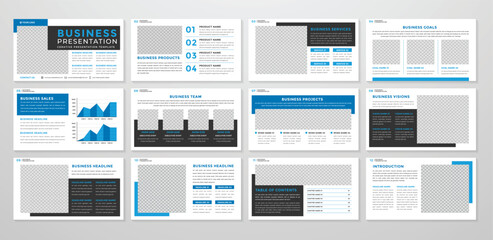 business presentation template with modern concept