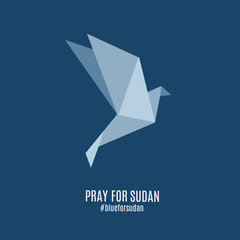 illustration vector of pray for sudan and blue for sudan perfect for print,banner,etc