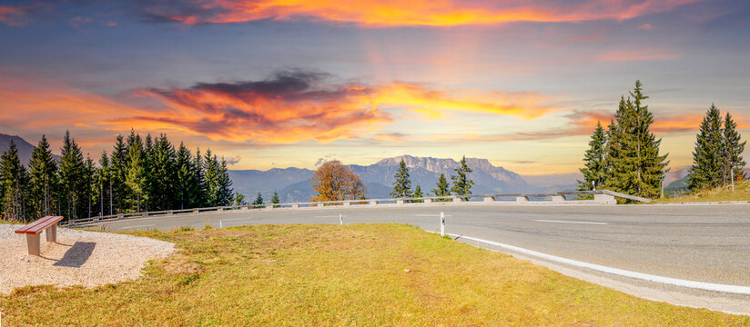 Rossfeldpanoramastrasse, Berchtesgadener Land, Deutschland 