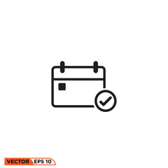 Icon vector graphic of calendar