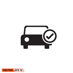 Icon vector graphic of car approval