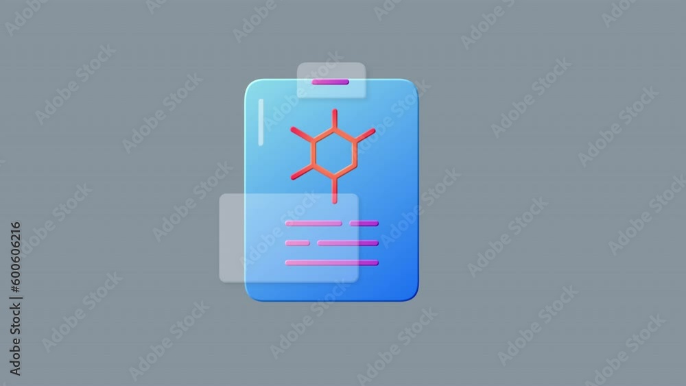 Poster experiment notes line icon on the alpha channel
