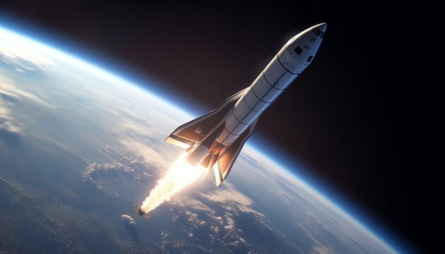 rocket over the ground