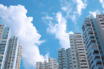 Obraz premium blue sky, clear sky, daylight, energetic, white, sunny, 