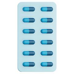 Pills Medicine 3d render illustration