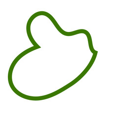 Green Abstract Shapes Outline 