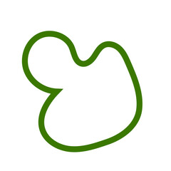 Green Abstract Shapes Outline 