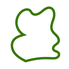 Green Abstract Shapes Outline 