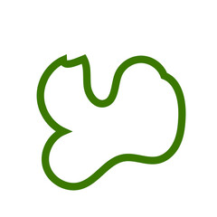 Green Abstract Shapes Outline 