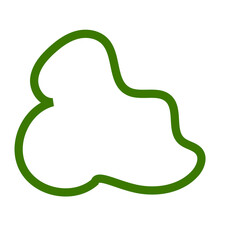 Green Abstract Shapes Outline 