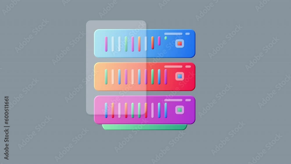 Poster server line icon on the alpha channel