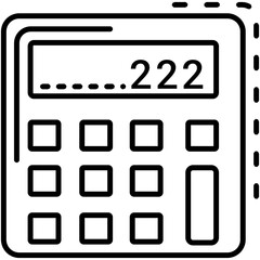 Calculator Icon. Finance Accounting Symbol. Line Icon Style. Vector Stock