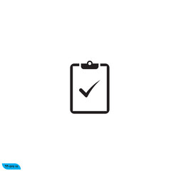 Icon vector graphic of clipboard check list