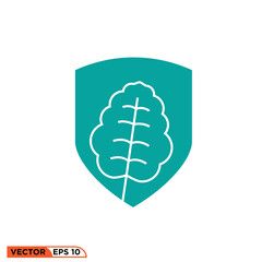 Icon vector graphic of shield cotton