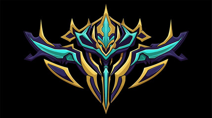 Gaming Logo Futuristic Artistic vector illustration. Logotype for games. © artisttop