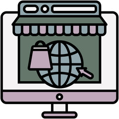 Promotion Icon. Commerce Advertising Offer Symbol. Line Filled Icon Style. Vector Stock