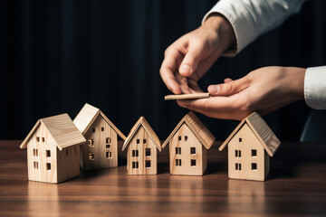 house in hand Real estate investment concept,  Generative AI