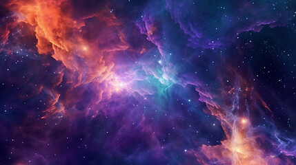 Generative AI, a nebula or galaxy theme for a space or science-oriented website design
