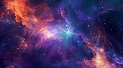 Fototapeta premium Generative AI, a nebula or galaxy theme for a space or science-oriented website design