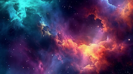 Generative AI, a nebula or galaxy theme for a space or science-oriented website design