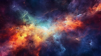 Generative AI, a nebula or galaxy theme for a space or science-oriented website design