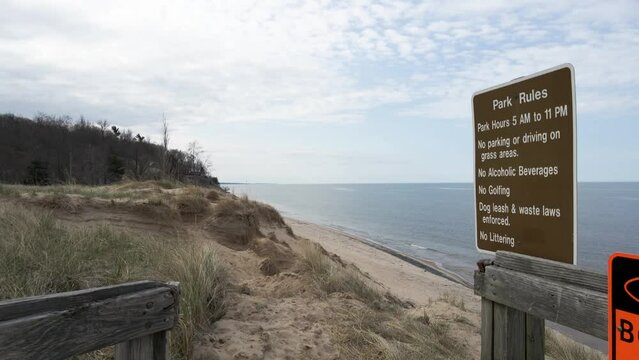 Erosion falling away from the dunes.