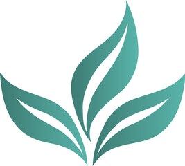 Sprout mockup eco logo, green leaf seedling, growing plant. Vector icon