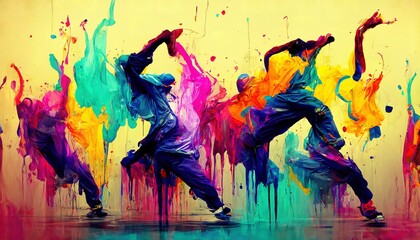 colorfull art of hip-hop dance