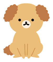 かわいい子犬の全身イラスト