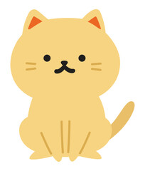 かわいい子猫の全身イラスト