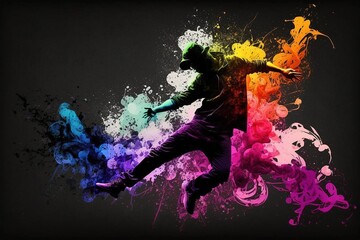 colorfull art of hip-hop dance