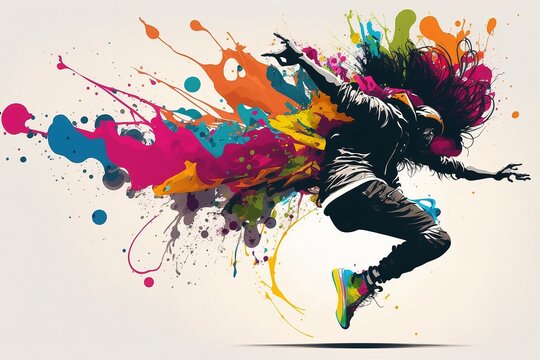 colorfull art of hip-hop dance