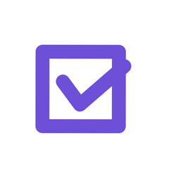 Purple check mark icon, purple check box icon © The Little Goose