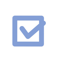 Blue check mark icon, blue check box icon