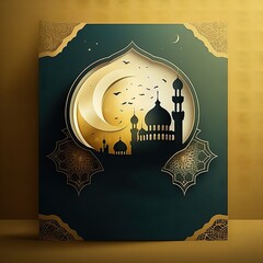 islamic greeting card, generated with AI