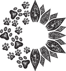 Sunflower Dog Paws, Dog Love