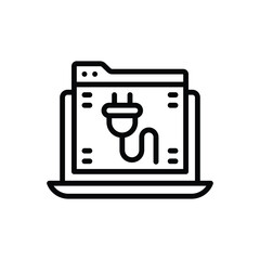 Black line icon for plugin 