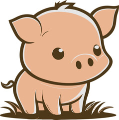 A Pig Cute., Vector, T-shirt, Animal