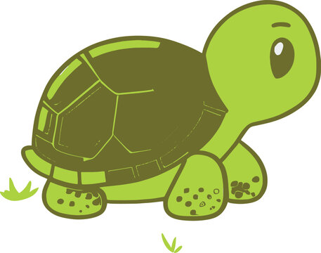 A Turtle Cute , Vector, T-Shirt, Animal