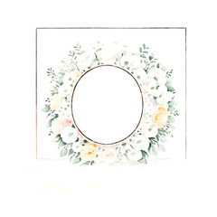 Beautiful watercolor floral illustration card