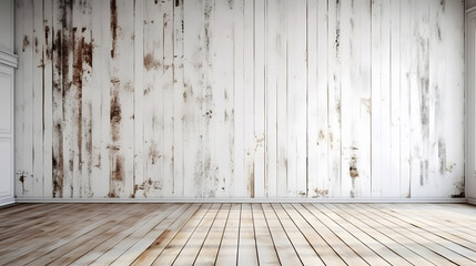 美しい白い木の板の部屋の背景