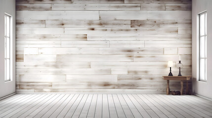 美しい白い木の板の部屋の背景