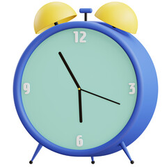 3d alarm illustration with transparent background
