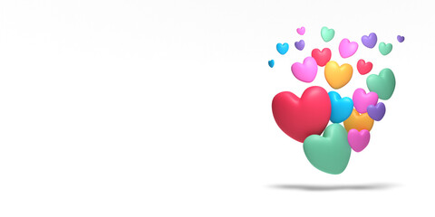 Illustration of a Heart, 3D render.