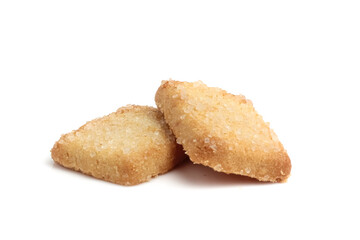 Danish butter cookie isolated on white background