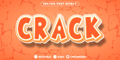Crack Text Effect,Fully Editable Font Text Effect