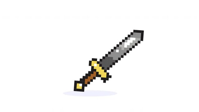 sword video game pixelated animation