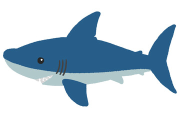 シンプルなサメのイラスト