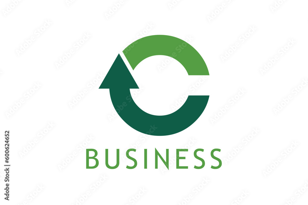 Canvas Prints Letter C with growth arrows concept. Very suitable for symbol, logo, company name, brand name, personal name, icon and many more.