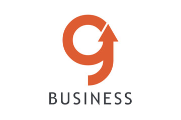 Letter G with growth arrows concept. Very suitable for symbol, logo, company name, brand name, personal name, icon and many more.